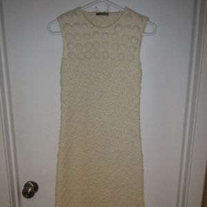 Bottega Veneta Cream Bouclé Wool-blend Shift Dress